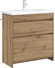 vidaXL Ντουλάπι Κάτω από τον Νιπτήρα Artisan Δρυς 78,5 x 37,5 x 81 εκ
