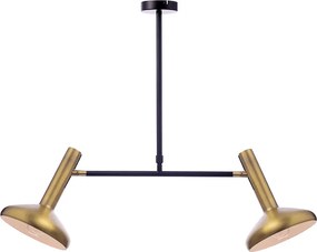 Φωτιστικό Οροφής Δίφωτο Aca Sherlock AR4182P69BB Brass