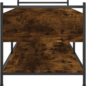 vidaXL Τραπεζάκι Σαλονιού Καπνιστή Δρυς 99x50x50 εκ. Επεξεργασμ. Ξύλο