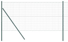 vidaXL Ευρωπαϊκός Φράκτης με 7 Στηρίγματα 1.2x10 μ Γαλβανισμένος Χάλυβας Πράσινος