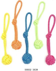 Παιχνίδι σκύλου σχοινί με μπάλες - 33cm - 12pcs - 550532