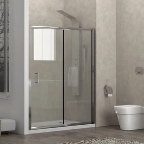 Karag New Flora 500 Καμπίνα από τοίχο σε τοίχο με διάφανο κρύσταλλο & Συρόμενη Πόρτα 130x180cm