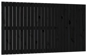 vidaXL Κεφαλάρι Τοίχου Μαύρο 159,5x3x90 εκ. από Μασίφ Ξύλο Πεύκου