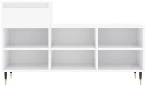 vidaXL Παπουτσοθήκη Γυαλιστερό Λευκό 102x36x60 εκ. Επεξεργασμένο Ξύλο