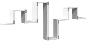 vidaXL Ράφι Τοίχου Λευκό 104,5x10x43 εκ. από Επεξεργασμένο Ξύλο