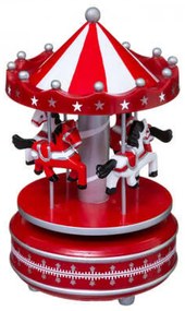Ξύλινο μουσικό καρουζέλ ''Κόκκινο'' 20εκ.  106012BR  Lights &amp; Christmas