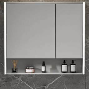 Καθρέφτης Yvonne Led 3MYVON075GR 75×70cm Grey Wood, Glass