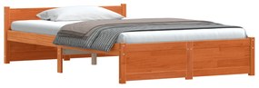 vidaXL Σκελετός Κρεβατιού Καφέ κεριού 120 x 200 cm Μασίφ ξύλο πεύκου