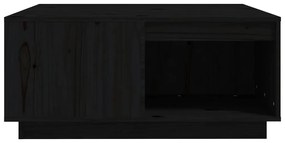 vidaXL Τραπεζάκι Σαλονιού Μαύρο 80x81x36,5 εκ. από Μασίφ Ξύλο Πεύκου