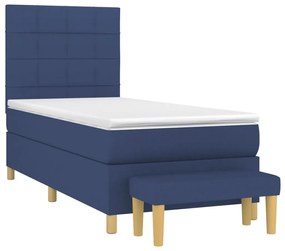 ΚΡΕΒΑΤΙ BOXSPRING ΜΕ ΣΤΡΩΜΑ ΜΠΛΕ 100 X 200 ΕΚ. ΥΦΑΣΜΑΤΙΝΟ 3137139