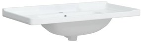 vidaXL Νιπτήρας Μπάνιου Ορθογώνιος Λευκός 91,5x48x23 εκ. Κεραμικός