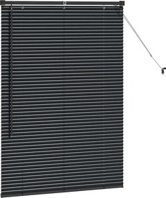 vidaXL Βενετσιάνικες Ρόδες Μαύρο 130 x 95 εκ Αλουμίνιο