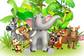 Εικόνα ζώων από τη ζούγκλα - 90x60