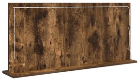 vidaXL καθρέφτης vanity  με φώτα LED καπνιστού δρυός 100x45x18 εκ.