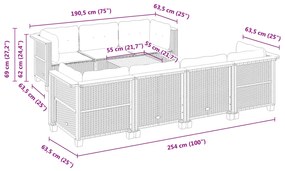 ΣΑΛΟΝΙ ΚΗΠΟΥ ΣΕΤ 8 ΤΕΜΑΧΙΩΝ ΓΚΡΙ ΣΥΝΘΕΤΙΚΟ ΡΑΤΑΝ ΜΕ ΜΑΞΙΛΑΡΙΑ 3261750