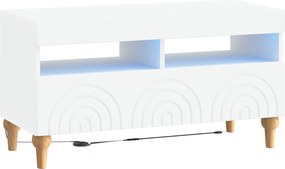 vidaXL Ντουλάπα LED Τηλεόρασης Λευκό Επεξεργασμένο Ξύλο