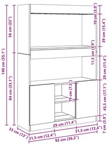 ΝΤΟΥΛΑΠΙ ΚΑΦΕ ΔΡΥΣ 92X33X140 ΕΚ. ΑΠΟ ΕΠΕΞΕΡΓΑΣΜΕΝΟ ΞΥΛΟ 3309615