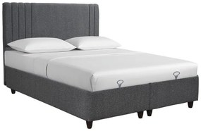 Κρεβάτι Lineo (Για Στρώμα 160x200cm) 322-000029 Με Αποθηκευτικό Χώρο 162x206x126cm Anthracite Διπλό