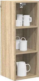 vidaXL Κρεμαστό ντουλάπι με αποθήκευση Δρύς Sonoma 30 x 29,5 x 80 εκ.