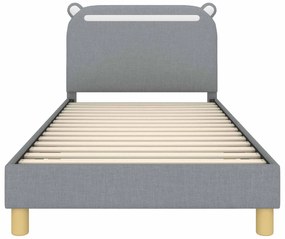 vidaXL Κρεβάτι Παιδικής Κρεβατοκάμαρας με Κεφαλάκι Ανοιχτό γκρι