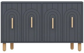 Μπουφές Tiger 327ODS1295 120x29,6x73,6cm Anthracite-Oak Particle Board, Melamine
