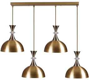 Φωτιστικό Οροφής - Ράγα 534LUN3873 80x20x70cm 4xE27 40W Gold Opviq