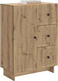 vidaXL Πλαϊνό γραφείο Artisan Δρυς 66 x 34,5 x 90 εκ