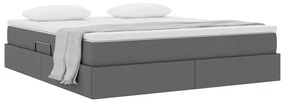 vidaXL Κρεβάτι με αποθηκευτικό χώρο και στρώμα με στρώμα Σκούρο Γκρι