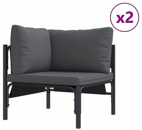 vidaXL Σετ Καναπέ Κήπου 7 pcs Ανθρακί Ατσάλι