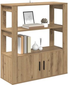 vidaXL Πλαϊνό γραφείο artisan δρυς 30 x 80 x 90 εκ Επεξεργασμένο ξύλο
