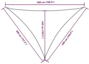 Πανί Σκίασης Τρίγωνο Μαύρο 4 x 5 x 5 μ. από Ύφασμα Oxford - Μαύρο