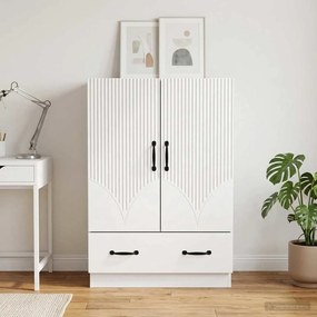 vidaXL Πλαϊνό γραφείο Λευκό 66 x 34,5 x 92 εκ. Επεξεργασμένο Ξύλο