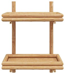 vidaXL Επιτοίχιο Ράφι με ράφι Επιτοίχιο Καφέ 45 x 26 x 60 εκ. Μπαμπού