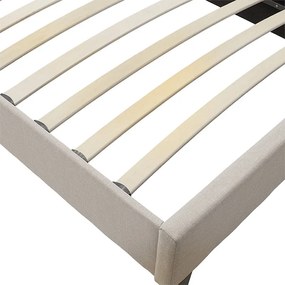 Κρεβάτι Mago pakoworld ύφασμα εκρού 100x200εκ