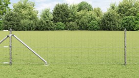 vidaXL Euro Fence με 13 στήλες στήριξης 0.4x25 μ γαλβανισμένος χάλυβας