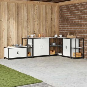 vidaXL Ράφι Αποθήκευσης Κουζίνας με ράφι Λευκό 60 x 50 x 92 εκ. Ατσάλι