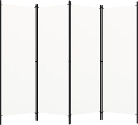vidaXL Διαχωριστικό Δωματίου με 4 Πάνελ Λευκό 200 x 180 εκ.