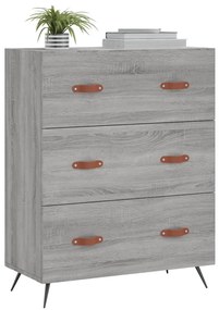 vidaXL Συρταριέρα Γκρι Sonoma 69,5 x 34 x 90 εκ. από Επεξεργ. Ξύλο