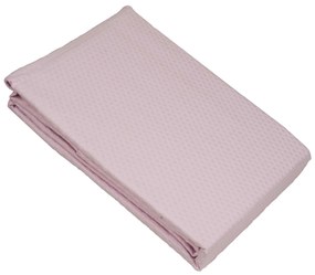 Ξενοδοχειακή Κουβέρτα Πικέ Μονή 170x245 Sanforized Cotton 100% Pink