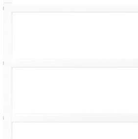 Πλαίσιο Κρεβατιού με Κεφαλάρι Λευκό 200 x 200 εκ. Μεταλλικό - Λευκό