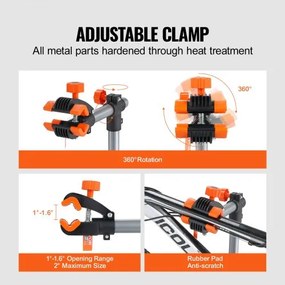 VEVOR Bike Repair Stand, 80 lbs Heavy-duty Steel Bicycle Repair Stand, Adjustable Height Bike Maintenance Workstand with Magnetic Tool Tray Telescopic Arm, Foldable Bike Work Stand for Home, Shops