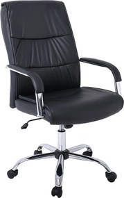 BF5100 Πολυθρόνα Διευθυντή Βάση Μέταλλο Χρώμιο - PU Μαύρο   1τμχ