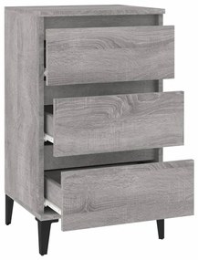 vidaXL Κομοδίνο Γκρι Sonoma 40x35x70 εκ. από Επεξεργασμένο Ξύλο