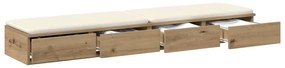 vidaXL Συρτάρια κρεβατιού με συρτάρι artisan δρυς 140 x 36.5 x 16.5 εκ