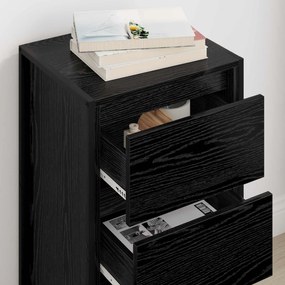 vidaXL Πλαϊνό γραφείο Μαύρη Οξυά 42 x 36 x 75.5 εκ. Επεξεργασμένο ξύλο