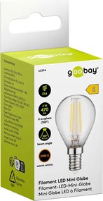 GOOBAY LED λάμπα mini globe 65394, E14, Filament, 4W, 2700K, 470lm