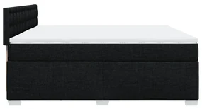 Κρεβάτι Boxspring με Στρώμα Μαύρο 200x200 εκ. Υφασμάτινο 3286011