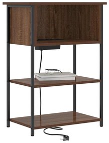 vidaXL Κομοδίνο Καφέ δρυς 55 x 31 x 76 εκ Επεξεργασμένο ξύλο