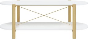 vidaXL Τραπεζάκι Σαλονιού Λευκό 110 x 48 x 40 εκ. Επεξεργασμένο Ξύλο