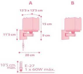 Απλίκα τοίχου Ango Baby Jungle-Roz